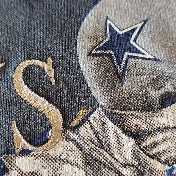 Vintage 1994 Nutmeg Dallas Cowboys Sweatshirt M NFLP Emmitt Smith Graphic Crewne - Picture 11 of 12